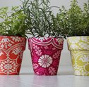 Faça Vasos Encapados com Tecidos Para suas Flores